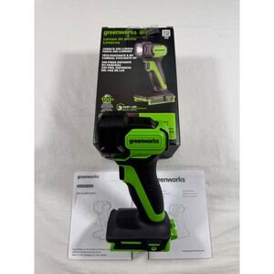 Greenworks Flashlight 24V LED WLG910 Green 90 Degree Pivoting Head NEW/OPEN BOX